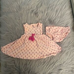 Jessica Simpson Pink and White Baby Outfit